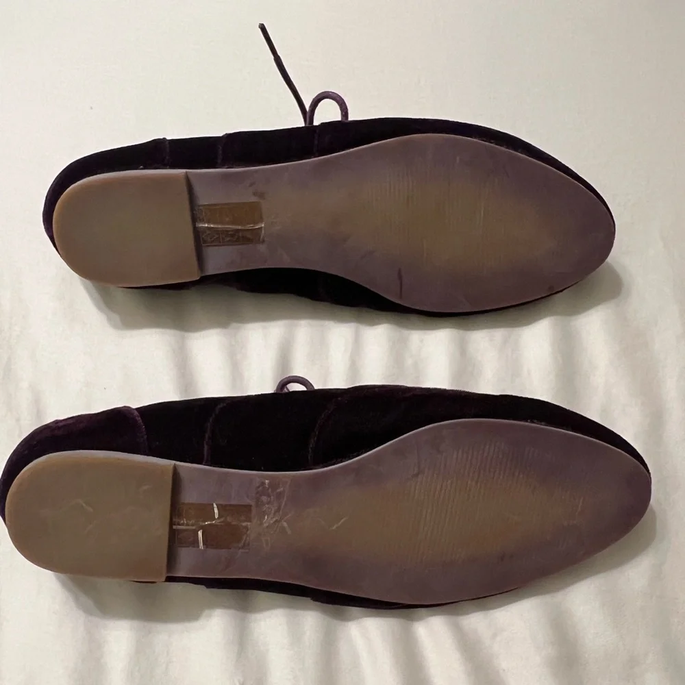Buffalo London purple velvet oxfords size 8.5 - Picture 5 of 5